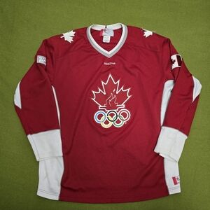 Roots Red and White Canada Hockey Jersey